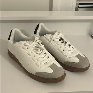 Classic White and Gray Women’s Sneakers